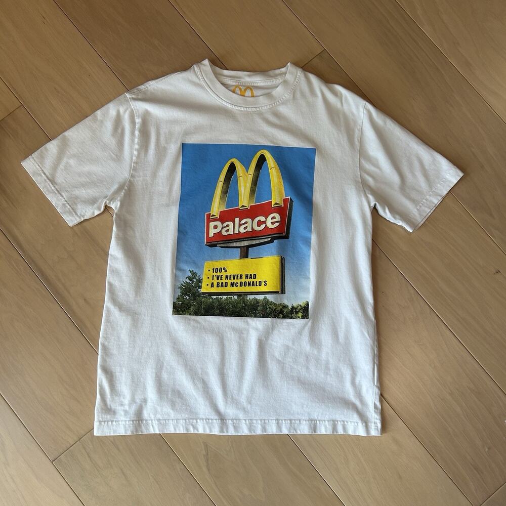 Palace x Mcdonald’s Sign T-Shirt White Short Sleeve *Stain Men’s Large